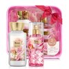 Bath and Body Gift Set for Women & Girls, Rose 2PCS Set for - Body Lotion, Body Mist, Personal Portable Body Care Travel Set for Birthday Christmas New Year Gifts for Her and Him