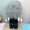 niannyyhouse 20cm Plush Doll Clothes Black Vest Pants Belt Accessories
