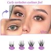 SQYlashes Natural Lash Clusters Wispy D Curl, Individual Lashes Clusters Eyelash Extensions, 100PCS DIY Lash Extensions at home (D16, 8-16mm)