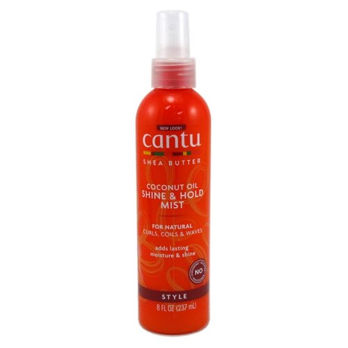 Cantu Natural Hair Coconut Oil Shine & Hold Mist 8.4 Ounce Spry (248ml) (2 Pack)
