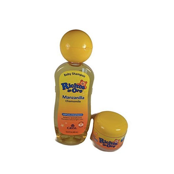 Grisi Ricitos De Oro Hypoallergenic Chamomile Shampoo and Hair Gel Bundle - 2 Items