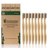 Bamboozled | Bamboo Toothbrush | Charcoal Infused BPA Free Medium Bristles | Organic & Sustainable | Biodegradable & Eco-Friendly | Set of 8 | The Natural Way to Whitening Your Teeth