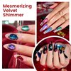 Beetles Cat Eye Christmas Gel Nail Polish Set 6 Colors, Glitter Red Shiny Brown Burgundy Purple Blue Green Magnetic Effect Sparkle Stunning Nail Gel Polish Gifts for Women, 2024 Limited Colors