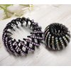 2 Pack Rhinestone Expandable Ponytail Holder, Bird Nest Hairs Clip Hair Tail Claw Clamps Bun Maker Accessory for Women