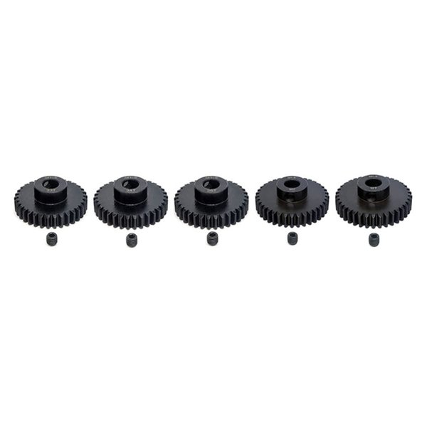 KingVal Replacement 5PCS M1 8mm 33T 34T 35T 36T 37T Steel Pinion Motor Gear Compatible with 1/5 RC Car Brushed Brushless Motor