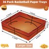 Basketball Party Decorations Basketball Party Supplies-36Pcs Basketball Party Favors Basketball Paper Food Tray Basketball Disposable Serving Boats for Basketball Theme Birthday Party Decorations