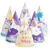 WERNNSAI Unicorn Birthday Party Hats - 12 PCS Unicorn Party Supplies Paper Cone Hats Party Headwear for Kids Girls Unicorn Party Decoration
