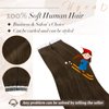 Ugeat Tape in Hair Extensions Human Hair Brown Hair Extensions Tape in for Women Chocolate Brown Seamless Tape in Human Hair Extensions Natural 20inch 20Pcs 50G