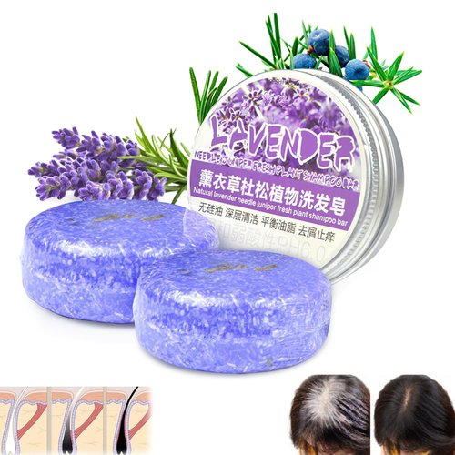 Dragon Honor Shampoo Bar, 2PCS Purple Shampoo Bar for Gray Hair, Natural Organics Shampoo And Conditioner, Color Protection, Moisturizing, 60g, All Hair Type, Unisex