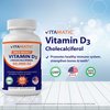 Vitamatic 3 Pack Vitamin D3 50,000 IU (as Cholecalciferol), Once Weekly Dose, 1250 mcg, 60 Veggie Capsules 1 Year Supply, Progressive Formula Helping Vitamin D Deficiencies