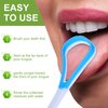 10 Pieces Tongue Scraper Tongue Cleaner Plastic Tongue Brush for Adults Kids Healthy Oral Care, Pink Blue Green Purple Orange