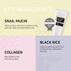 coxir BLACK SNAIL COLLAGEN EYE CREAM l Black Rice, Snail Mucin, Niacinamide, Collagen l Firming, Eye Puffiness, Dark Circles l Good for Christmas Stocking Stuffers l Cruelty-Free [30ml/1.01 fl.oz]