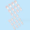 Hkanlre Bling Coffin Press on Nails Fake Nails Tips Full Cover Medium False Gradient Nails for Women and Girls 24PCS (Nude gradient coffin)