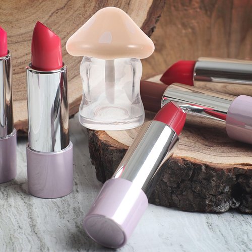 Mushroom Lip Gloss Tubes 8ml - 5 Pack Refillable Lipgloss Containers with Wand - Clear Empty Lip Balm Bottle for DIY Makeup Personal Cosmetic and Lip Oil Base
