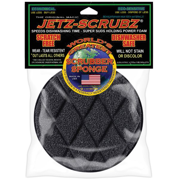 Jetz-Scrubz J22 Scrubber Sponge, Round, Made in the USA