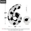 Cow Print Number Balloon Birthday Decorations, 40 inch Number balloon 0-9(Zero-Nine), Cow Balloon for Farm Birthday Party Supplies, Cow Themed birthday party Decorations (Number 6)