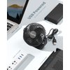 Gaiatop USB Desk Fan, 3 Speeds with Strong Airflow, 5.5 Inch Quiet Small Portable Table Fan, 90° Rotate Personal Cooling Fan For Bedroom Home Office Desktop Travel (Black)