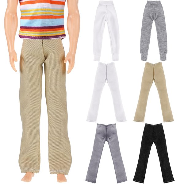 Bencailor 6 Pcs Doll Clothes Boy Doll Beach Shorts Tropical Print Swimsuit Doll Accessories for Boy Dolls (Trendy)