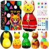 Goodyking Paint Your Own Cat Lamp Kit, DIY Halloween Crafts Gift Warm Light Cat, Painting Kit for Kids Ages 8-12, Arts & Crafts Kit, Room Decoration, Birthday Gifts for Girls Boys Ages 3 4 5 6 7 8 9+
