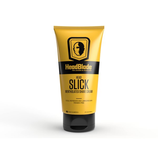 HeadBlade HeadSlick Shave Cream 5 oz for Smooth Head shaving for Bald Men, Helps with Irritation, Redness, & Razor Burn
