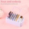 2 in 1 Nail Drill Bits Holder & Nail Drill Bits Cleaning Brush Case,30 Holes Dustproof Nail Art Drill Bits Stand Display Storage Box and Nail Drill Bits Cleaner Manicure Tools (White)