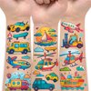 EMOME kids tattoos temporary, Fake Tattoos for Kids Party Favor, Boys and Girls Birthday Party Supplies Decorations Goodie Bag Stuffers (Construction)