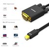 BENFEI Mini DisplayPort to VGA 6 Feet Cable, Mini DisplayPort to VGA Cable (Thunderbolt 2 Compatible) with MacBook Air/Pro, Surface Pro/Dock, Monitor, Projector