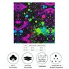 RQZWDQ Glow in Dark Splatter Neon Bandana for Men Women Square Headscarf Handkerchief Silk Neck Scarf Headbands Headwrap Wristband Head Hair Wraps for Adult