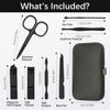 Manicure Set, Stocking Stuffers for Men Women, Nail Clipper Set 7 in 1 Manicure Kit Stainless Steel Nail Clipper Kit Pedicure Kit Grooming Kit with Christmas Box for Men Husband Boyfriend Women Travel