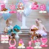 12PCS Cowgirl Party Decorations Western Cowgirl Honeycomb Centerpieces for Tables Lets Go Girls Party Decor for Birthday Baby Shower Supplies