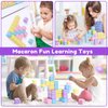 Magnetic Blocks for Toddlers Ages 3-5 Macaron 1.21 Inches Magnetic Building Blocks for Kids Ages 4-8 Gifts Montessori Magnet Cubes Sensory Toys for 3+ 4 5 6 7 Year Old Girls Boys Birthday Christmas