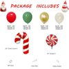 Christmas Balloon Garland Arch Kit 168PCS Red Sage Green Gold White Sand Balloons Candy Balloons Cand Cane Balloons for Christmas Party Decorations Supplies