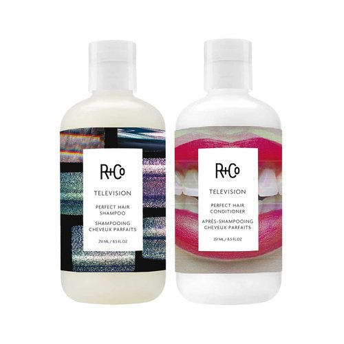 R+Co Television Perfect Hair Shampoo & Conditioner | Body + Shine + Smoothing for All Hair Types | Vegan + Cruelty-Free | 8.5 Floz + 8.5 Floz