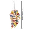 Litewoo Bird Chew Toy Natural Wood Blocks Hanging Swing Cage Accessories for Small Medium Parrot African Grey Cockatoo Parakeet Cockatiel Conure Finch Budgie