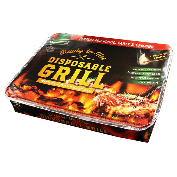 Oppenheimer USA Disposable Charcoal Grill On-The-Go Ready to Use Easy to Light Kosher (1)