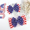 YanJie 4th of July Hairband - Baby Girl Headbands with Multicolor Printed Nylon Elastic Hair Bow Headband for Baby Girls Infant (2 Count, Pack of 1)