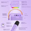 FunMission Karaoke Machine for Kids with Memory Card, Portable Bluetooth Speaker with 2 Wireless Microphones, Kids Microphone for 4 5 6 7 8 9 10+ Years Old, Christmas Birthday Present for Girls,Purple