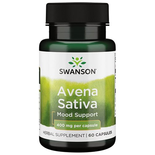 Swanson Full Spectrum Avena Sativa (Green Oat Grass) - Herbal Supplement Promoting Nervous System Health - Natural Formula Supporting Overall Wellness - (60 Capsules, 400mg Each)