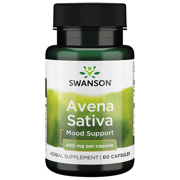 Swanson Full Spectrum Avena Sativa (Green Oat Grass) - Herbal Supplement Promoting Nervous System Health - Natural Formula Supporting Overall Wellness - (60 Capsules, 400mg Each)