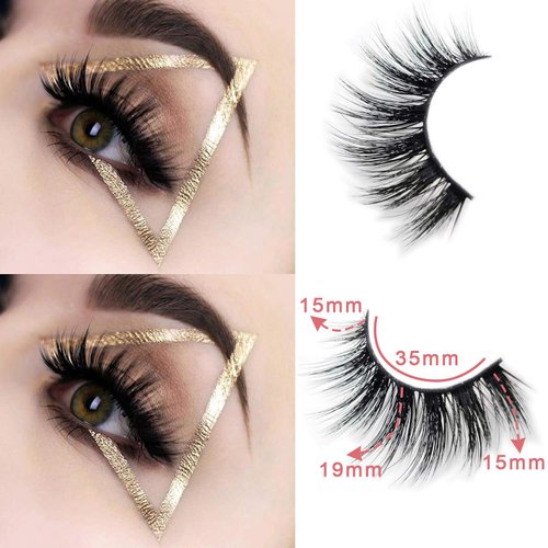Veleasha Lashes 5D Faux Mink Lashes Fluffy False Eyelashes Handmade Eye Lashes Wispy Lightweight Fake Lashes Luxurious Volume Fake Eyelashes 7 Pairs Pack (Dubai)