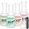 AZUREBEAUTY 4+4Pcs Dip Powder Liquid Set 15ml/0.5oz, with Base/Top Coat, Activator, Brush Saver, Nail File Dipping Powder Essential Tools for Dip Powder Nail Kit No Nail Lamp Needed