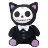 SUMMIT COLLECTION Furrybones Black Cat Mao Mao Wearing White Bow Tie Small Plush Doll