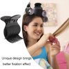 12 Pack Hot Roller Clips Lightweight Plastic Hair Curler Claw Clips Heat Resistance Hot Roller Clip Replacements for Hair Salon Daily Use (Black)