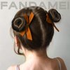 FANDAMEI Hair Bun Maker, 4PCS Donut Hair Bun Maker for Kids with 4PCS Extra Small Hair Buns Kit. Small Ballet Hair Bun Maker for Kids, Hair Bun Set with Elastic Hair Ties, Hair Pins.(Light Brown)