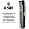 Kent R7TG Graphite Double Tooth Hair Pocket Comb, Small Fine/Wide Tooth Comb For Grooming Styling Hair, Beard and Mustache, for Men, Women and Kids. Saw Cut and Hand Polished. Handmade in England