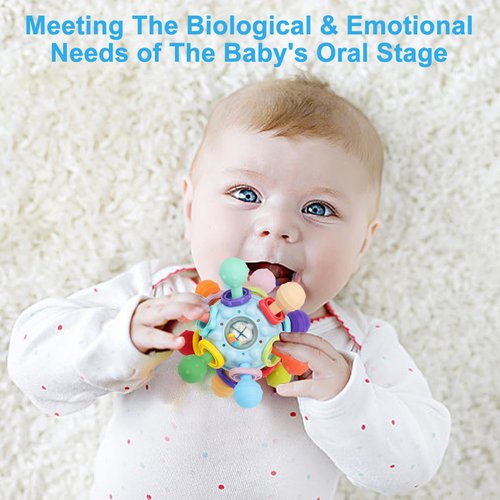 TOHIBEE Baby Montessori Sensory Toys for 0-6 6-12 Months, Baby Teether Teething Toys for Babies 0 3 6 9 12 18 Months, Newborn Infant Learning Developmental Toys Gifts for 1 2 Year Old Boys Girls