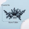 Kercisbeauty Black Beads Hair Comb for Halloween Costume Jewelry Women Girls Wedding Bridal Hair Accessories
