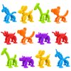 ARefugen 12Pcs Animal Suction Toys for Kids Ages 3-8 - Balloon Animals Bath Toy Set Creative Connect Build Sensory Toys No Hole Bathtub Travel Toys for Baby Toddler Ideal Stuffers Birthday Party Gift