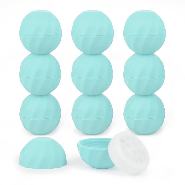LONGWAY 0.24Oz (7ml) Empty Lip Balm Sphere Containers | Screw Cap Lipstick Tubes/Chapstick Tubes/Chapstick Holder for Lip Gloss & BPA FREE (Pack of 10, Blue)