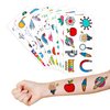 Science Temporary Tattoos Themed Birthday Party Supplies Favors Decorations Chemistry Research Scientific Cute 96PCS Tattoos Stickers Funny for Kids Girls Teens School Classroom Rewards Gifts Ideal